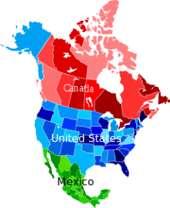 USA Canada Map